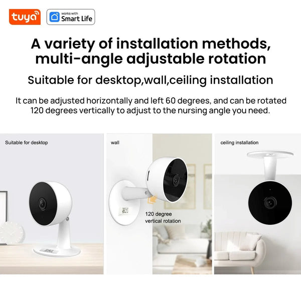 Tuya Smart 1080p WiFi Security Camera With 2 Way Audio And Motion Tracking - stepyours.com
