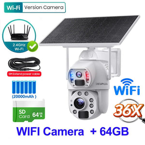 SHIWOJIA Solar 4G Security Camera With 360 Night Vision And 36X Zoom - stepyours.com