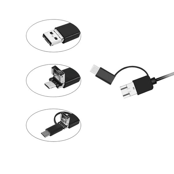 5.5mm Sewer Endoscope Type C Mini Camera For Android Compact Borescope Hooks - stepyours.com