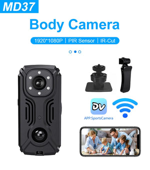 MD31 Mini PIR Video Body Camera Back Clip Photography DV Smart Camera HD 1080P Recorder Motion Activated Small For Car Nanny Cam by stepyours.com