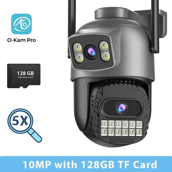 BESDER 15MP WiFi Outdoor Camera Dual Screen 10X Zoom PTZ Security IP Cam - stepyours.com