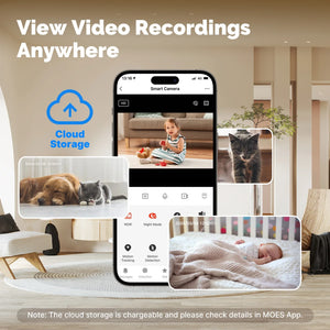 MOES Tuya WiFi Indoor Pan/Tilt Camera - 4MP HD Night Vision And Motion Alerts by stepyours.com