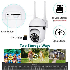 8MP WiFi Surveillance Camera PTZ IP Camera Color Night Vision AI Human Tracking - stepyours.com