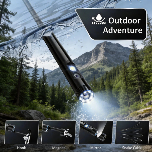 8mm Single - Lens Endoscope Camera - Adjustable Light For iPhone, iPad, Android - stepyours.com