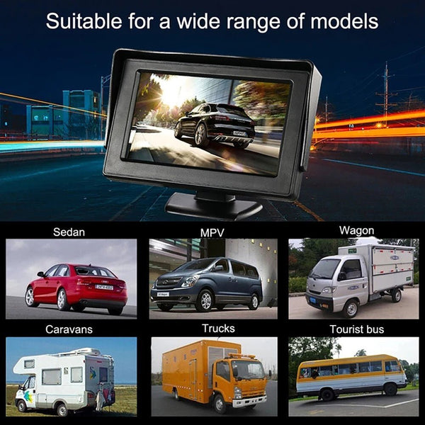 4.3 Inch Rear View Camera Monitor For Car Parking System - stepyours.com