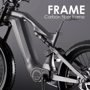 HEZZO Carbon Fat Tire Electric Bike — product view 2