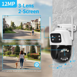 ASECAM 12MP 6K WiFi Camera - 8X Zoom With AI Human Detection Auto Tracking - stepyours.com