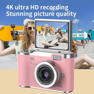 4K 48MP Digital Camera Camcorder For Kids Beginners With 2.4 Inch Screen - stepyours.com