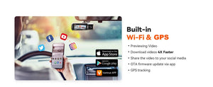Sherway 3 Channel 4K Car Dash Cam With GPS Recorder 170 Degree Front Lens LCD - stepyours.com