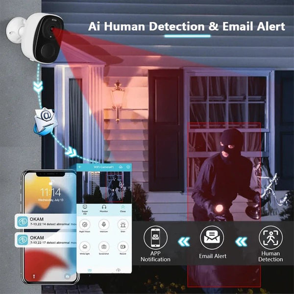 HEIYOUCAM BW4 Wireless Outdoor Security Camera - 2K 3MP Battery 2 Way Audio - stepyours.com