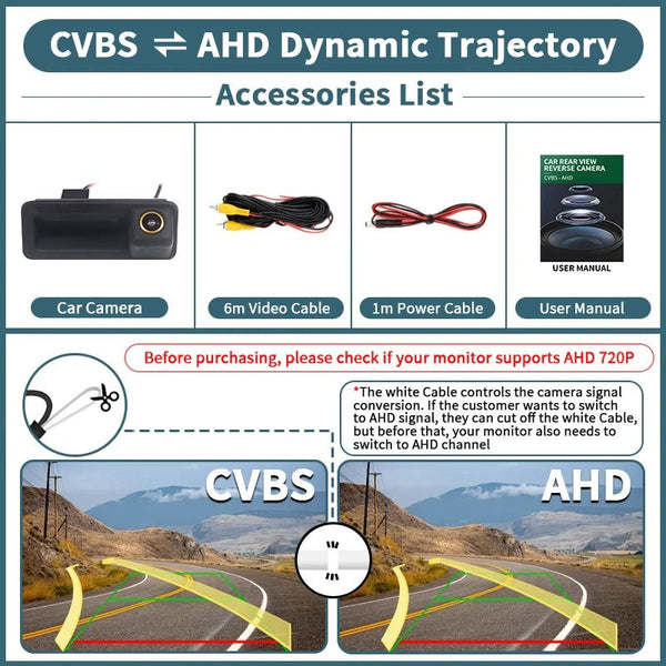 Rear View Camera 1080P 170 Degree For Ford Focus 2 Mk2 Mondeo Mk4 S Max - stepyours.com