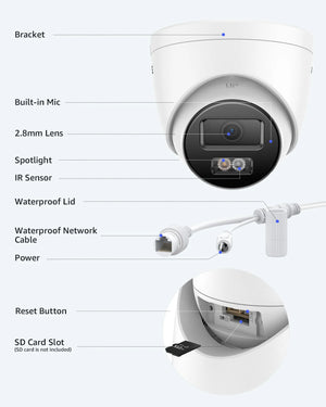 ANNKE 12MP IP67 Dual Light PoE Camera With Color Night Vision And Microphone - stepyours.com