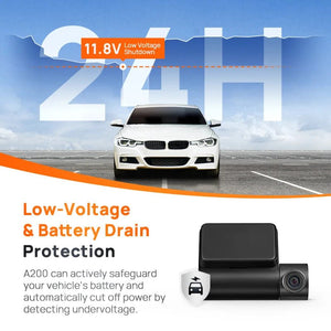 70mai A200 Dash Cam 2 Inch LCD Dual Channel 1080P Car DVR 24H Parking - stepyours.com