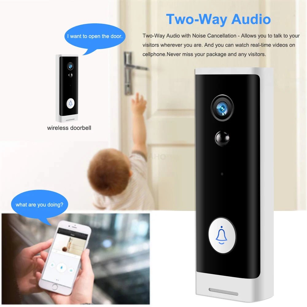 Tuya 1080P WiFi Doorbell Never Miss A Visitor Wireless Alexa - stepyours.com