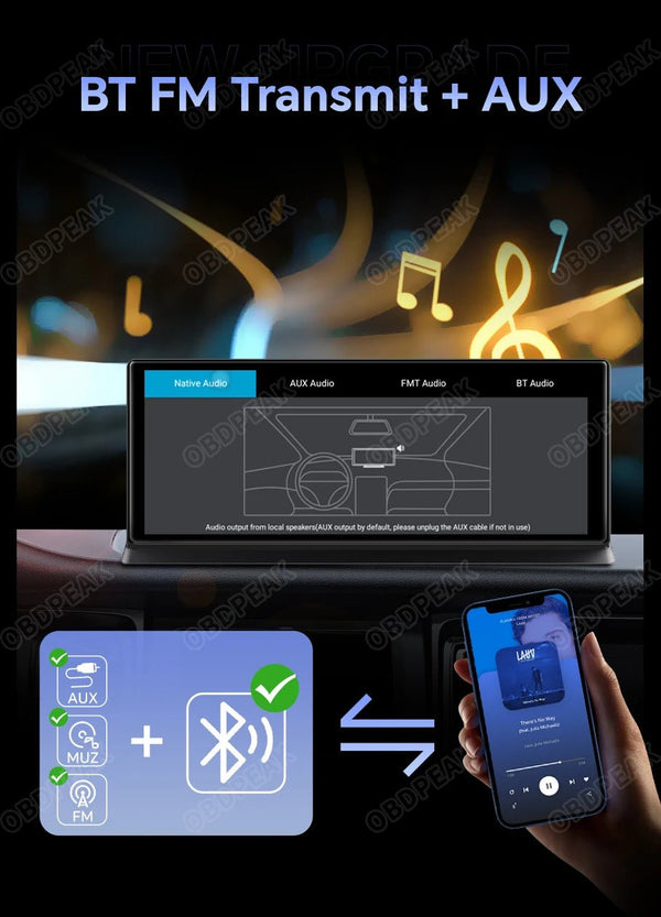 K60 Pro 11.3 Android 14 Screen GPS CarPlay Android Auto Dash Cam 1080P RearView - stepyours.com