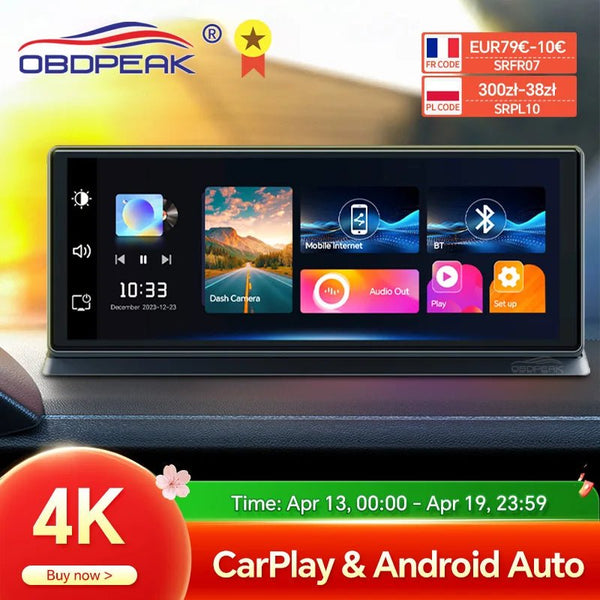 K2 Pro Dash Cam 11.3 Inch 4K 2160P GPS Wireless CarPlay Dual Lens - stepyours.com