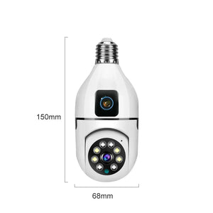 8MP E27 Bulb WiFi Camera - Color Night Vision With 8X Zoom And Dual Lens - stepyours.com