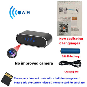 Improved 4KHD mini WiFi clock camera, supporting remote viewing, motion detection, infrared night vision, and home mini camera by stepyours.com