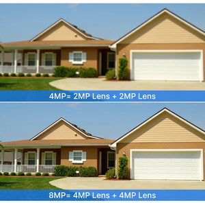 Hiseeu 4K 8MP Dual Lens PTZ WiFi IP Camera With 8X Zoom Night Vision Outdoor - stepyours.com