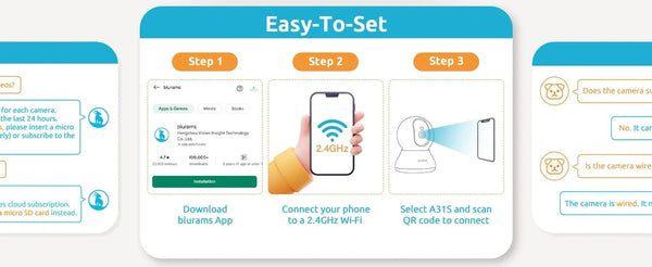 Blurams 2K 360 PTZ Pet Camera With 2 Way Audio Indoor Security - stepyours.com