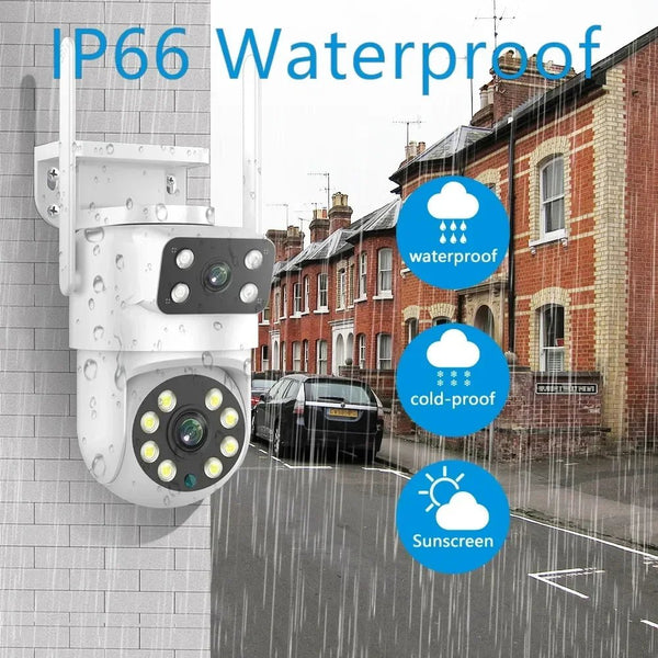 Tuya Dual Lens PTZ WiFi Camera Outdoor - 4K 8MP AI Auto Tracking Hooks - stepyours.com