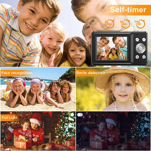 Kids Digital Camera Camcorder 16x Zoom 1080P 44MP for Beginners - stepyours.com