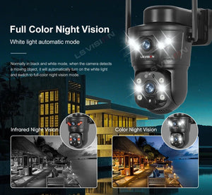 LS VISION 4G WiFi Outdoor Solar Camera - 8MP Dual Lens Night Vision Waterproof - stepyours.com