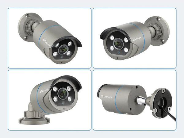 Techage AI PoE 4K Outdoor Security Camera With Two Way Audio For NVR - stepyours.com