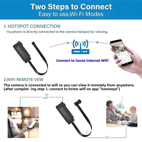 4KHD mini WiFi camera with remote viewing, mobile detection and other functions, home DIY nanny style wireless HD camera by stepyours.com