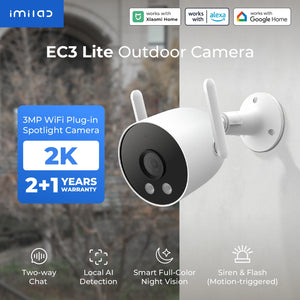 IMILAB EC3 Lite Outdoor Security Camera - 2K HD Color Night Vision - stepyours.com