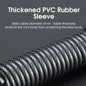 Portable Anti Theft Cable Lock For Helmets And Bikes — product view 5