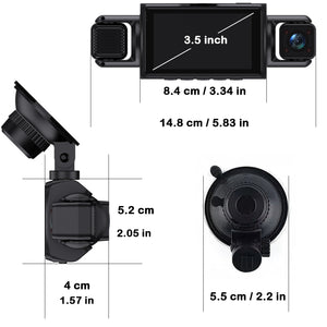 4 Channel WiFi Dash Cam 1080P Front Rear Left Right Night Vision Loop Recording - stepyours.com