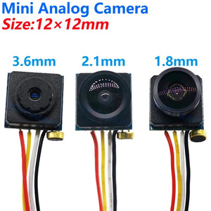Mini FPV Analog Camera - 170 Degree Wide Angle 12x12mm Lens CVBS CCTV - stepyours.com