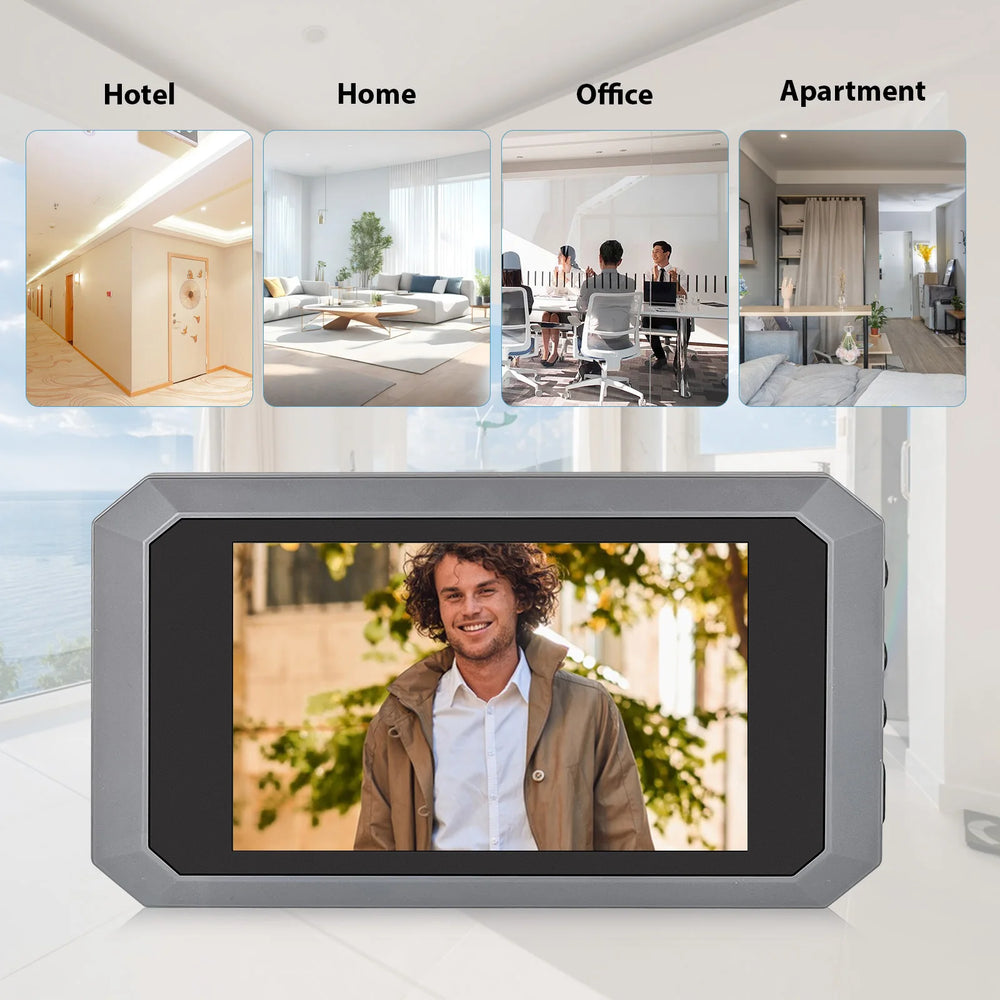 3.97 Inch LCD Peephole Camera Apartment Door 1080P - stepyours.com
