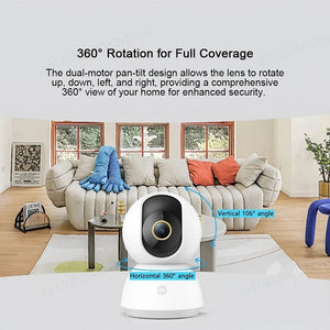 Xiaomi Home Security PTZ 2K Camera Color Night Vision AI Detection Hooks - stepyours.com