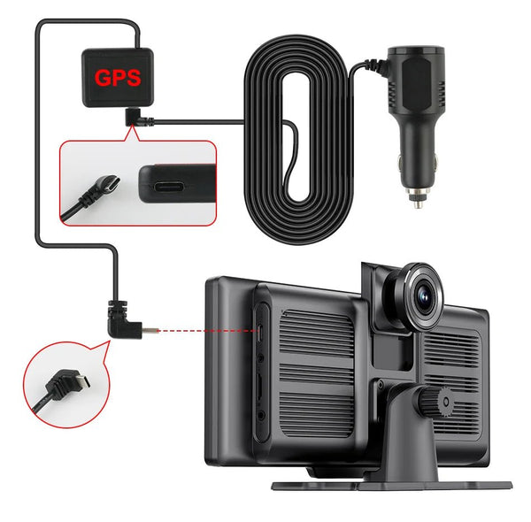 4K Dash Cam With Wireless CarPlay Android Auto GPS 7 Inch Or 10.26 Inch - stepyours.com