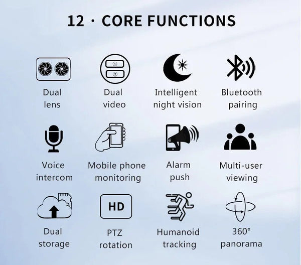 Icsee 8MP 4K PTZ WiFi Camera Dual Lens - AI Tracking Outdoor Surveillance - stepyours.com