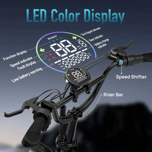 URLIFE Foldable Fat Tire E Bike — product view 3