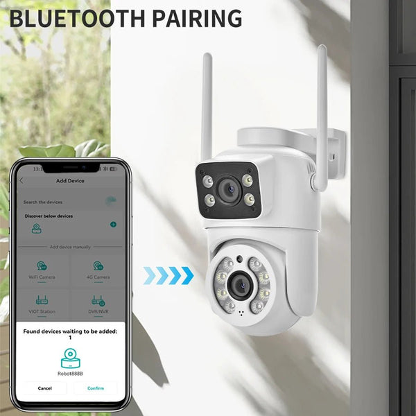 4MP Outdoor IP66 Dual Lens WiFi PTZ Camera With Smart Motion Detection - stepyours.com