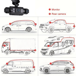 4 Channel WiFi Dash Cam 1080P Front Rear Left Right Night Vision Loop Recording - stepyours.com