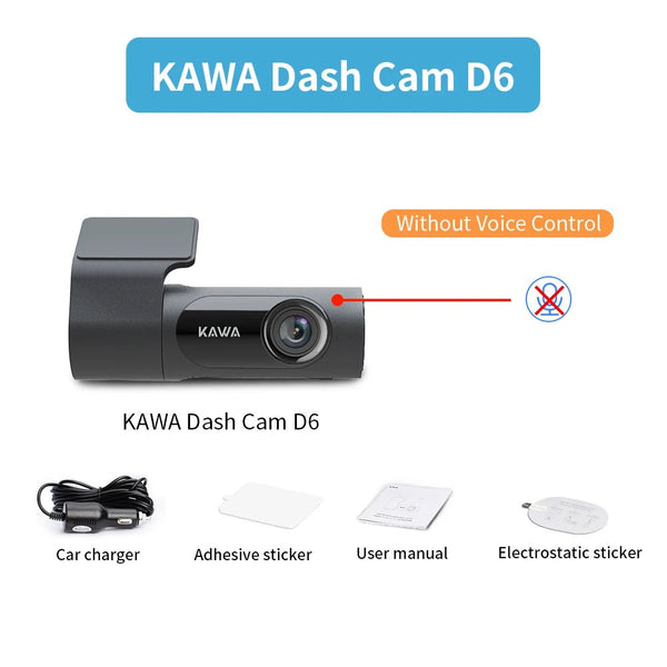 1440P KAWA D6 Car Dash Cam With WiFi App Voice Control WDR Night Vision - stepyours.com