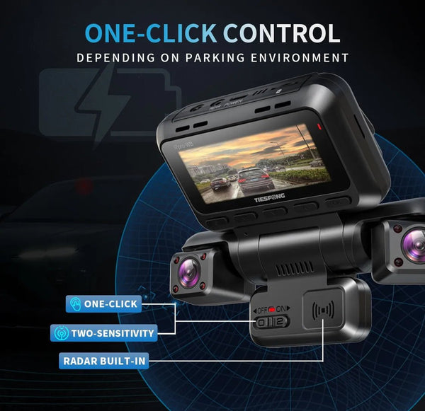 TiESFONG 4CH GPS Dash Cam I7Pro Front 4K 2K Plus 3x1080P Car DVR WiFi - stepyours.com