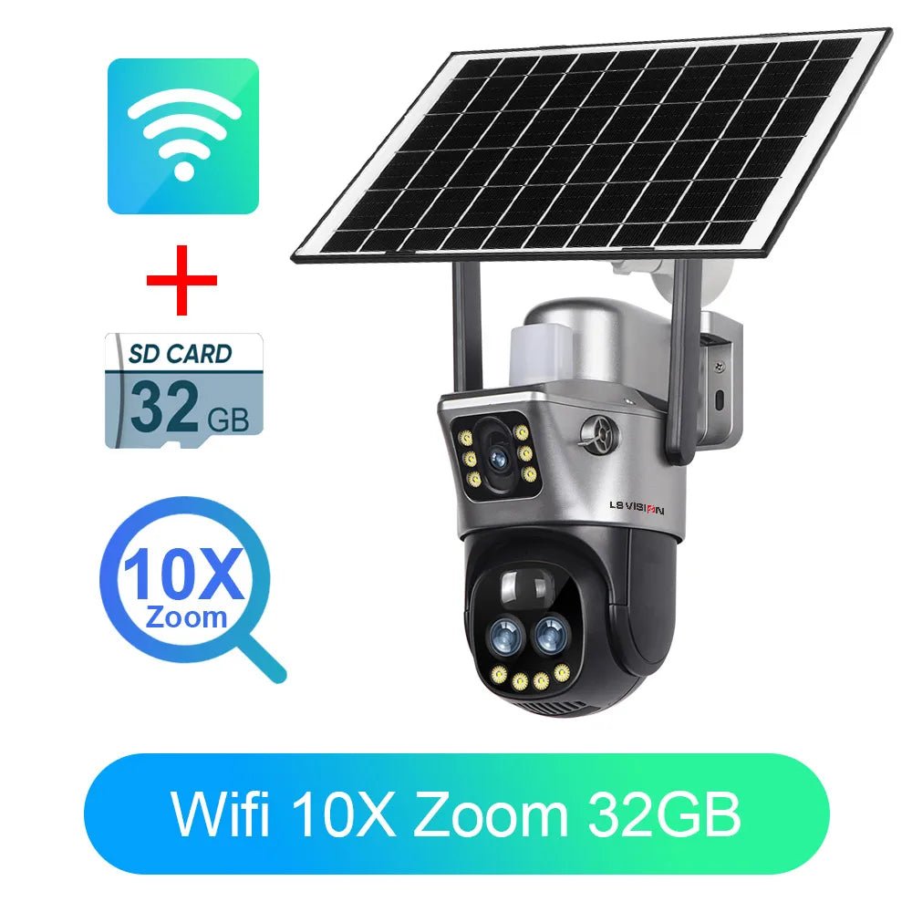 LS Vision Dual Screen Solar Camera 4G WiFi Outdoor Security 10X Zoom IP66 - stepyours.com