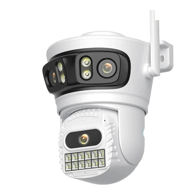 BESDER 6K 12MP Outdoor IP Camera - Three Lens AI Human Detection Waterproof - stepyours.com