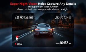 Redtiger A4 4K Dash Cam Front Rear Drive Recorder GPS 5G WiFi Night Vision - stepyours.com