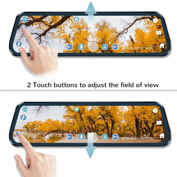 EACE 2.5K Mirror Dash Cam For Car Touch Screen With GPS WiFi 1440P Parking DVR - stepyours.com