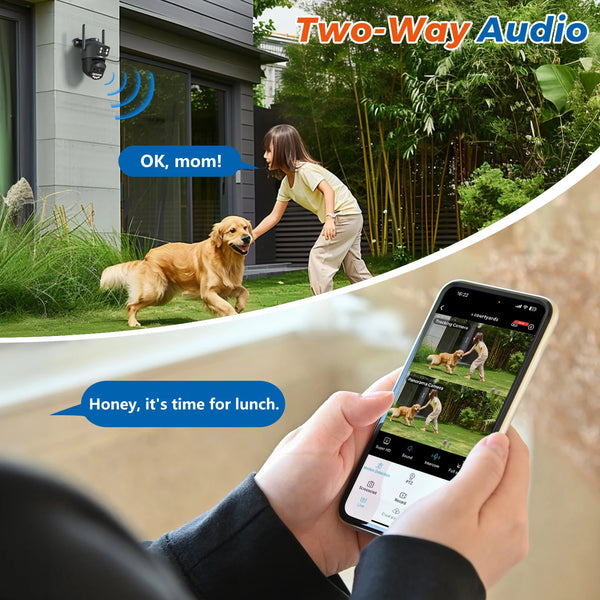 5K 10MP Dual - Lens WiFi PTZ Outdoor Camera - AI Auto Tracking - stepyours.com