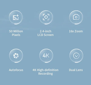 4K Digital Camera Travel Selfie Camera 36MP 1080p 2.4in Screen Optical Zoom - stepyours.com