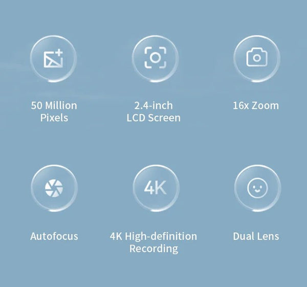 4K Digital Camera Travel Selfie Camera 36MP 1080p 2.4in Screen Optical Zoom - stepyours.com