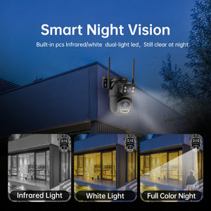4K 8MP WiFi Surveillance Camera - AI Human Detection with Dual Lens - stepyours.com